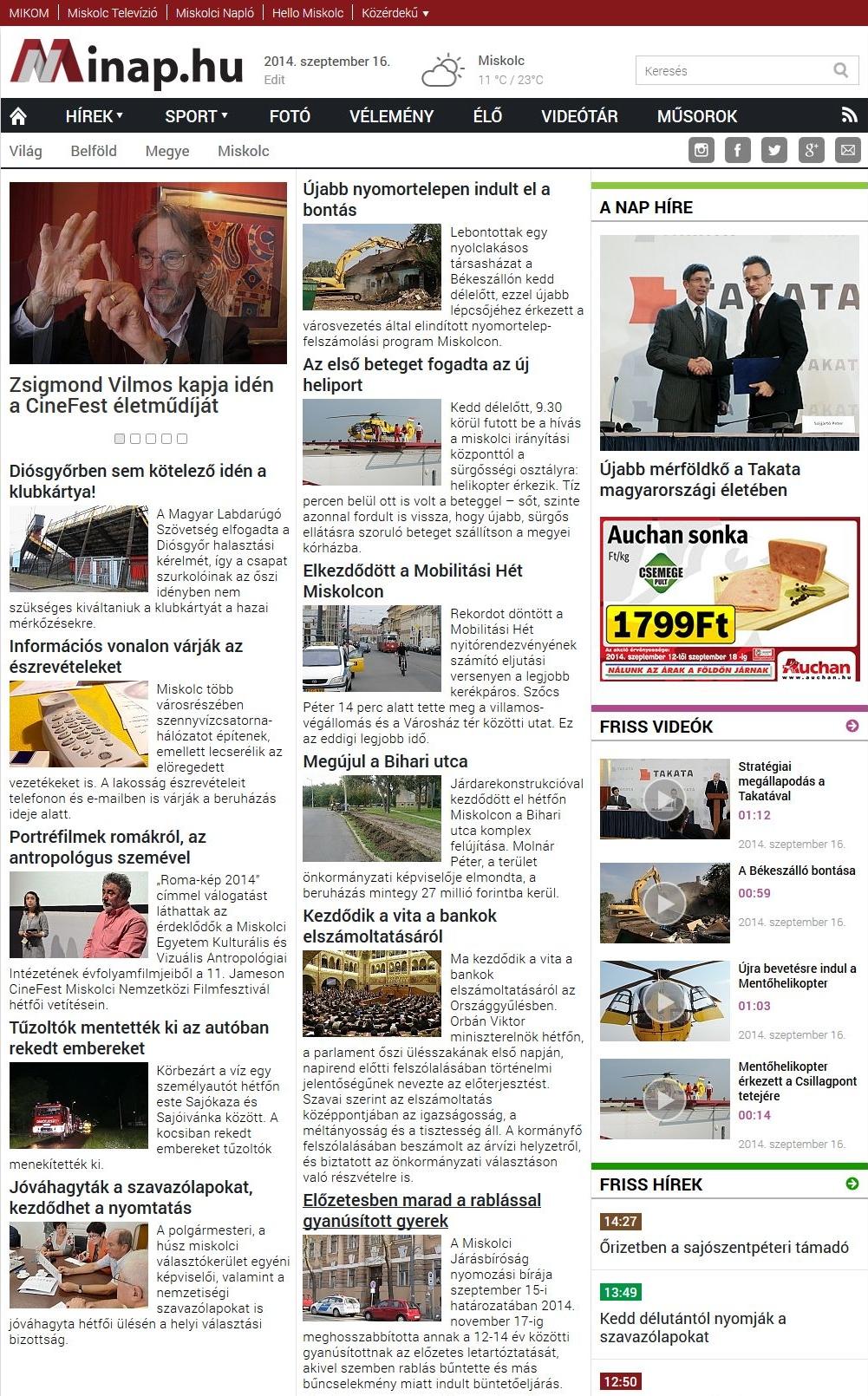 Minap regionális hírportál